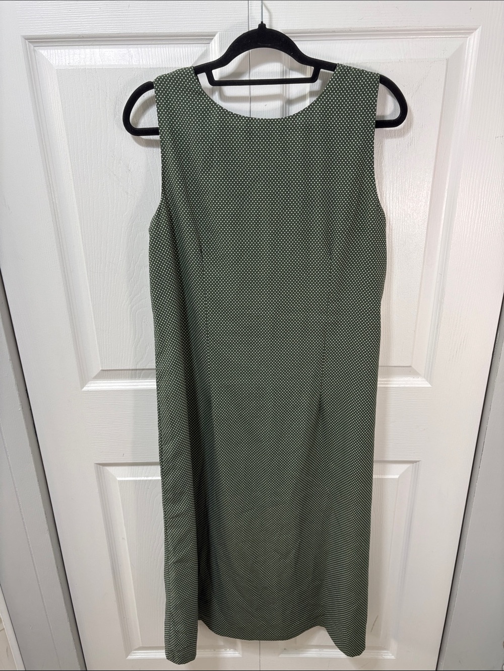 Northern Reflections Green White Polka Dot Sleeveless Midi Dress - Picture 4 of 7